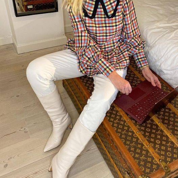 IRO Hygie Boots Off White Leather Heels - Picture 12 of 12